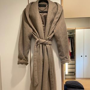 Zara basic belted winter coat